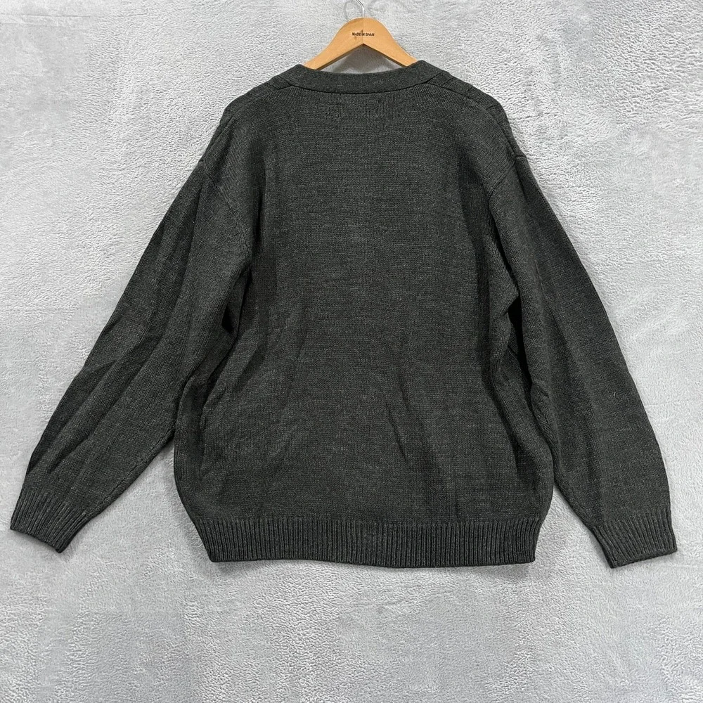 D'Avila Cardigan Mens Large‎ Sweater Cable Knit Button Academia Career Office